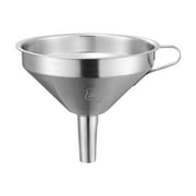 Kitchen Funnel, Ongmies Stainless Funnel Filter Stainless Funnel with Food Strainer Kitchen Funnel for Filling Bottles for Transferring Liquids Oil Making Jam Milk, Funnel, 1X Stainless Steel Funnel