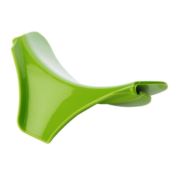Kitchen Funnel,Pot Edge Soup Guider,Creative Anti-spill Silicone Slip on Pour Soup Spout Funnels,Practical Soup Pouring Tool for Pots Pans Bowls and Jars,Household Kitchen Gadget(4.7x1.8")(Green)