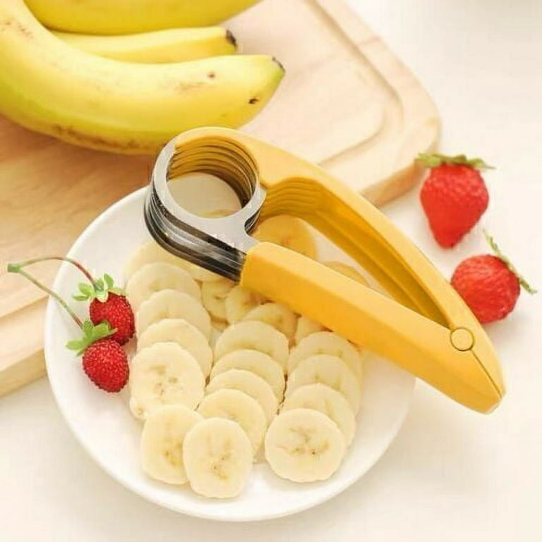 Kitchen Gadget Banana Slicer Fruit Knife Veggie Hotdog Cucumber Cutter