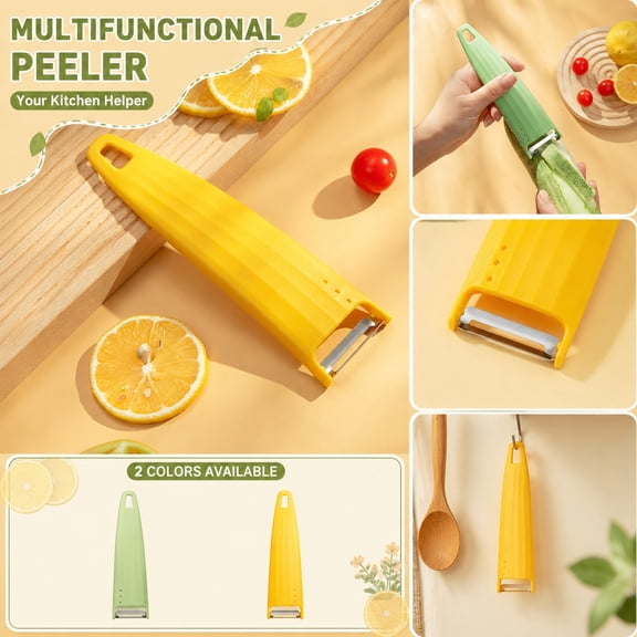 Kitchen Gadget, Green Kitchen Decor, Stainless Steel Kitchen Utensils, Cooking Accessory, 7X2 Inch Multi-Purpose Home and Kitchen Peeler for Potato, Fruit and Vegetable Skin