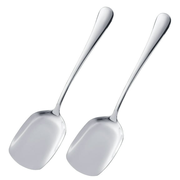 Kitchen Gadget Stainless Steel Cooking Tool Egg Pancake Spatula Silver Tone 2pcs