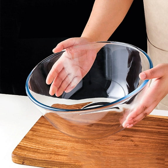 Kitchen Gadgets Cameland Thickened Transparent Large Bowl, Heat- Household Microwave Oven, Fruit Glass Bowl, Kneading Dough And Basin, Bowl Christmas Gifts on Clearance