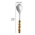 thumbnail image 1 of Kitchen Gadgets Kezqiaxn Natural Bamboos Handle Stainless Steel Tableware Dessert Salad Spoon Fork Bamboos Handle Steak Knife Fork Spoon Tea Spoon, 1 of 3