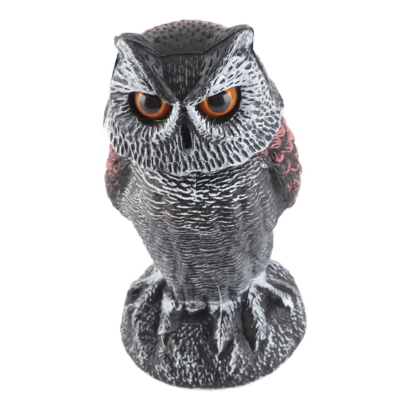 Kitchen Gadgets Owl Decoy To Scare Birds, Exquisitely Crafted Plastic Owl Shake Head Fine Details High Simulation for Orchard for Crops