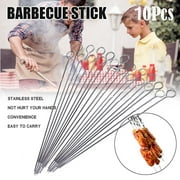 Kitchen Gadgets Ozmmyan BBQ Stainless Steel Shish Kabob Skewers Barbecue Stick Grilling Long Needle 10Pc Clearance