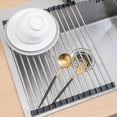 thumbnail image 1 of Kitchen Gadgets Roll Over Sink Dish Drying Rack Foldable Kitchen Rolling Dish Drainer Stainless Steel Wire Drying Mat For Counters Kitchen Organizers and Storage, 1 of 7