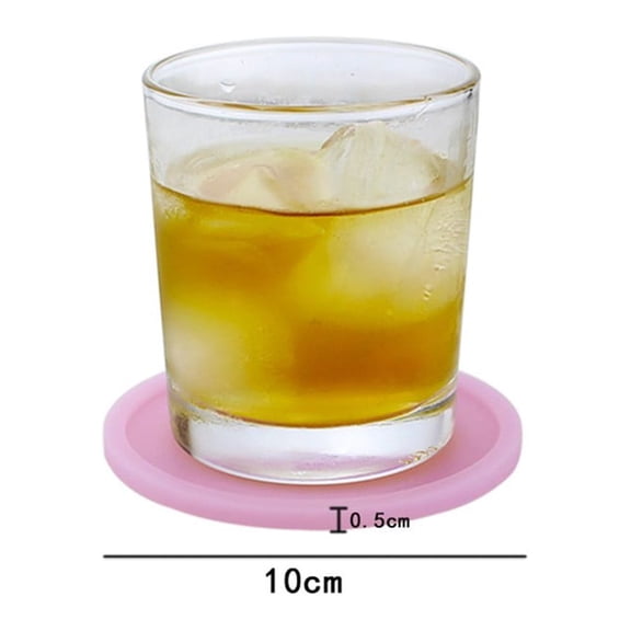Kitchen Gadgets Space Saving Foldable BPA Free Luminous Silicone Insulated Coffee Place Mat Button Coaster Cup Glass Drink Mat