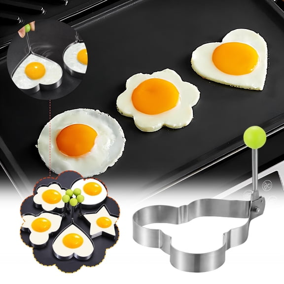 Kitchen Gadgets Stainless Steel Egg Ring – Non-Stick Pancake Mold, Mickey, B