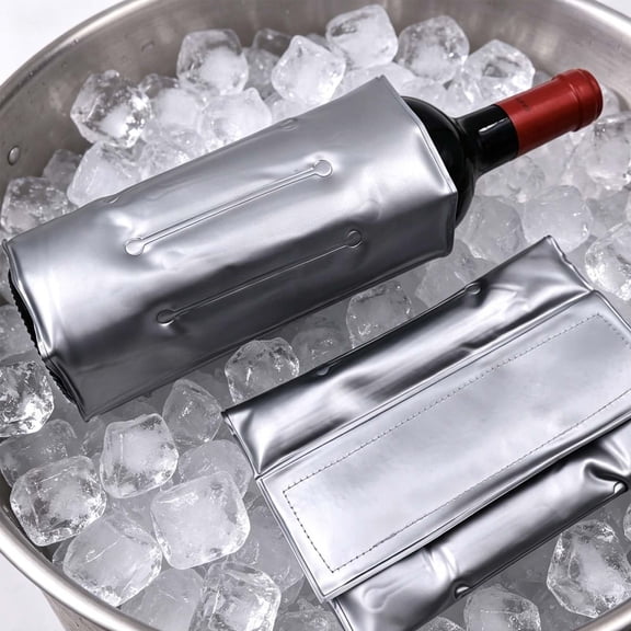 Kitchen Gadgets Wine Cooler Sleeve – Gel Ice Bag Reusable Chilling Wrap