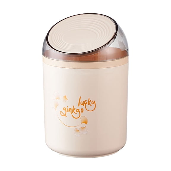 Kitchen Garbage Can Desktop Trash Can Mini Flip Style Sanitary Bin Dining Table Fruit Peel Melon Come Bin Office Desk Papers Basket Car Trash Can
