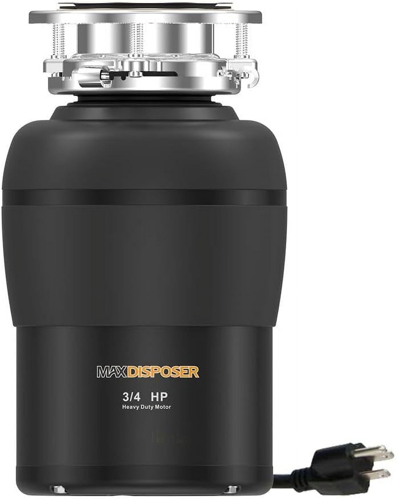 Kitchen Garbage Disposal 1/2 HP Quiet Food Waste Disposer with Power