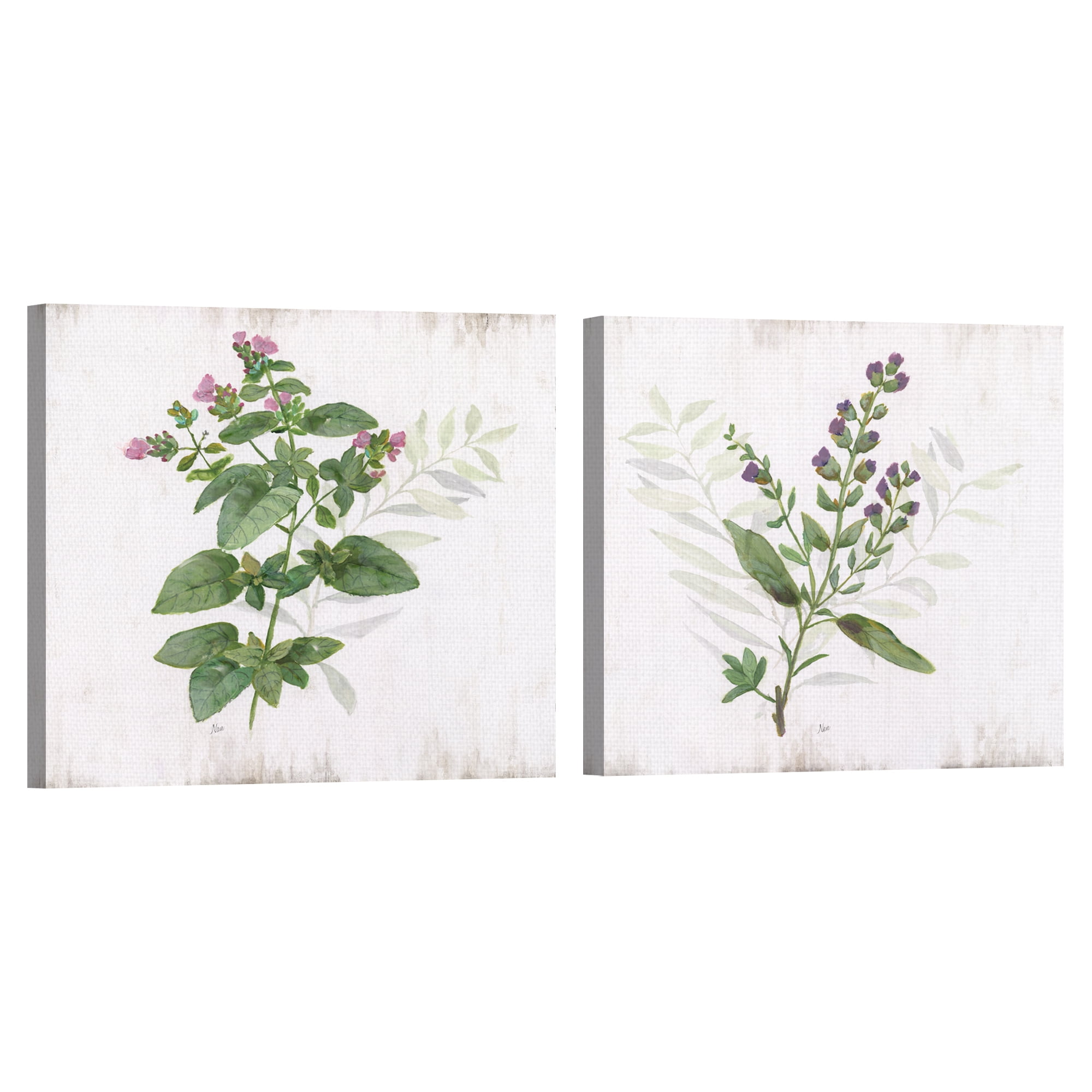 Kitchen Garden I & II by Nan Set of Canvas Art Prints