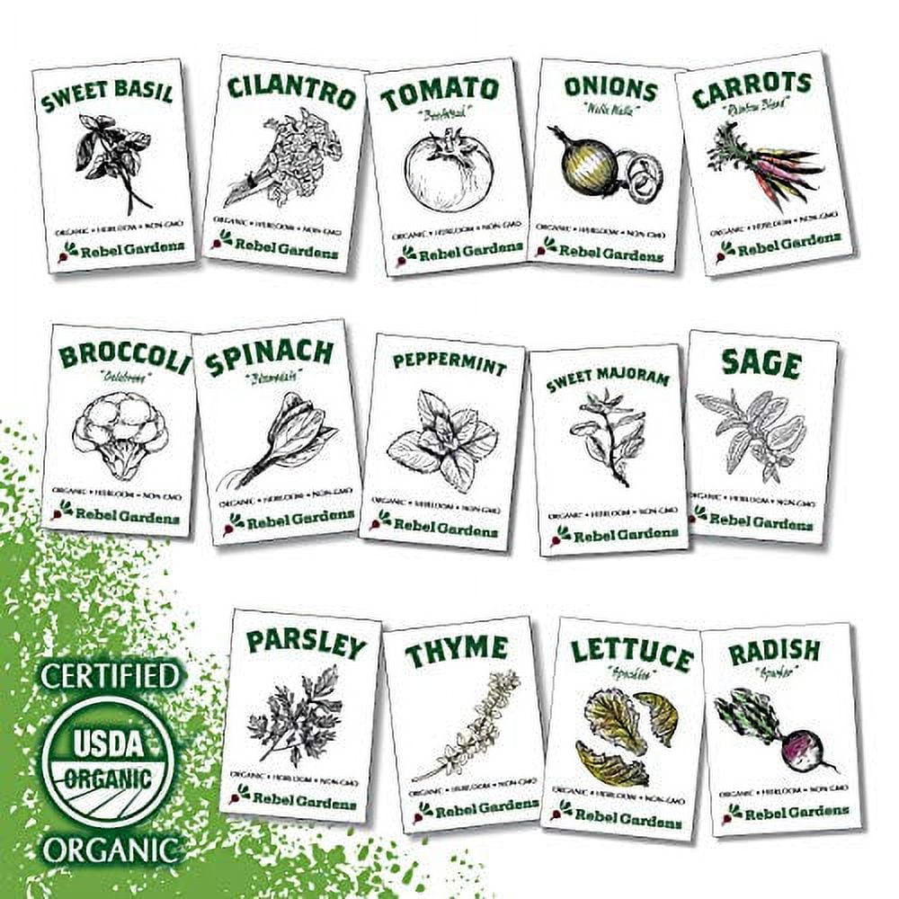 Kitchen Garden Seed Collection Certified Organic Herb & Vegetable