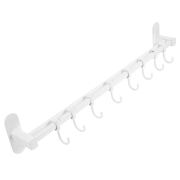 NIAIZEK Wall Mount Aluminum Utensil Holder White Kitchen Organizer Space Saving Storage Rack 1 Set