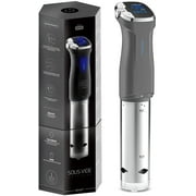 Kitchen Gizmo Sous Vide Immersion 800 Watt Grey Circulator Cooker with Touchscreen Control Panel and Safety Feature