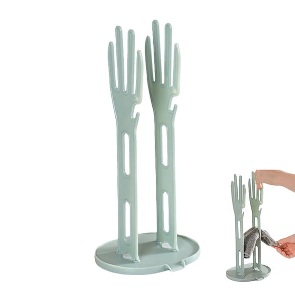 Kitchen Gloves Holder - Mitten Dryer,Reusable & Detachable Rubber Glove Clothes Drying Rack Plastic Washing Sink Holder Stand,Drainage Design,for Kitchen,Bathroom Dish Gloves and Dishcloths