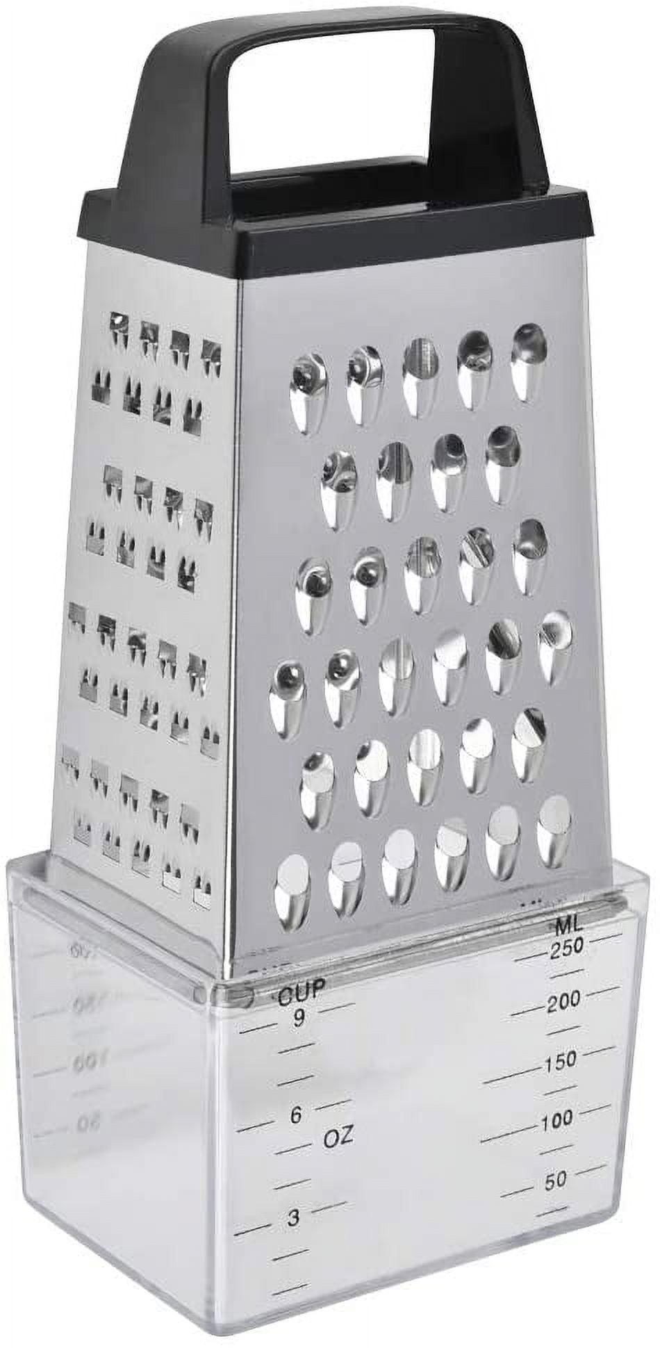 Râpe 4 En 1 En Inox - Pour Fromage, Légumes, Cuisine - Poignée Et Base Anti-dérapante - Lavable Au Lave-vaisselle