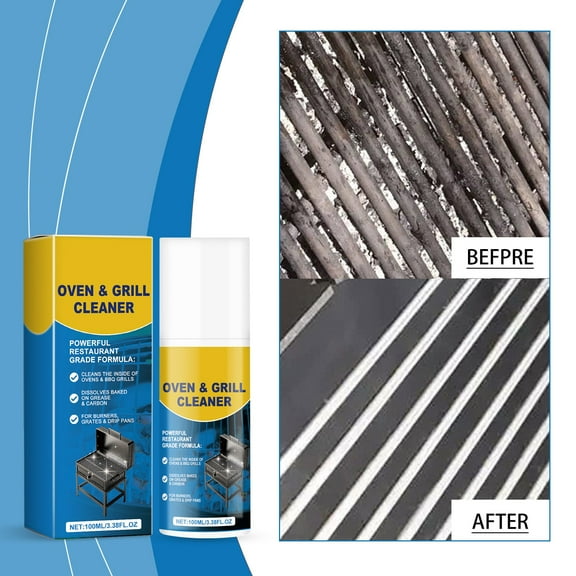 Kitchen Grease Cleaner Foam Spray | Multi-Surface Oven Grill Pot Pan Degreaser | Strong Oil Stain Remover | Safe Formula | 100ml | Fast Cleaning Efficiency