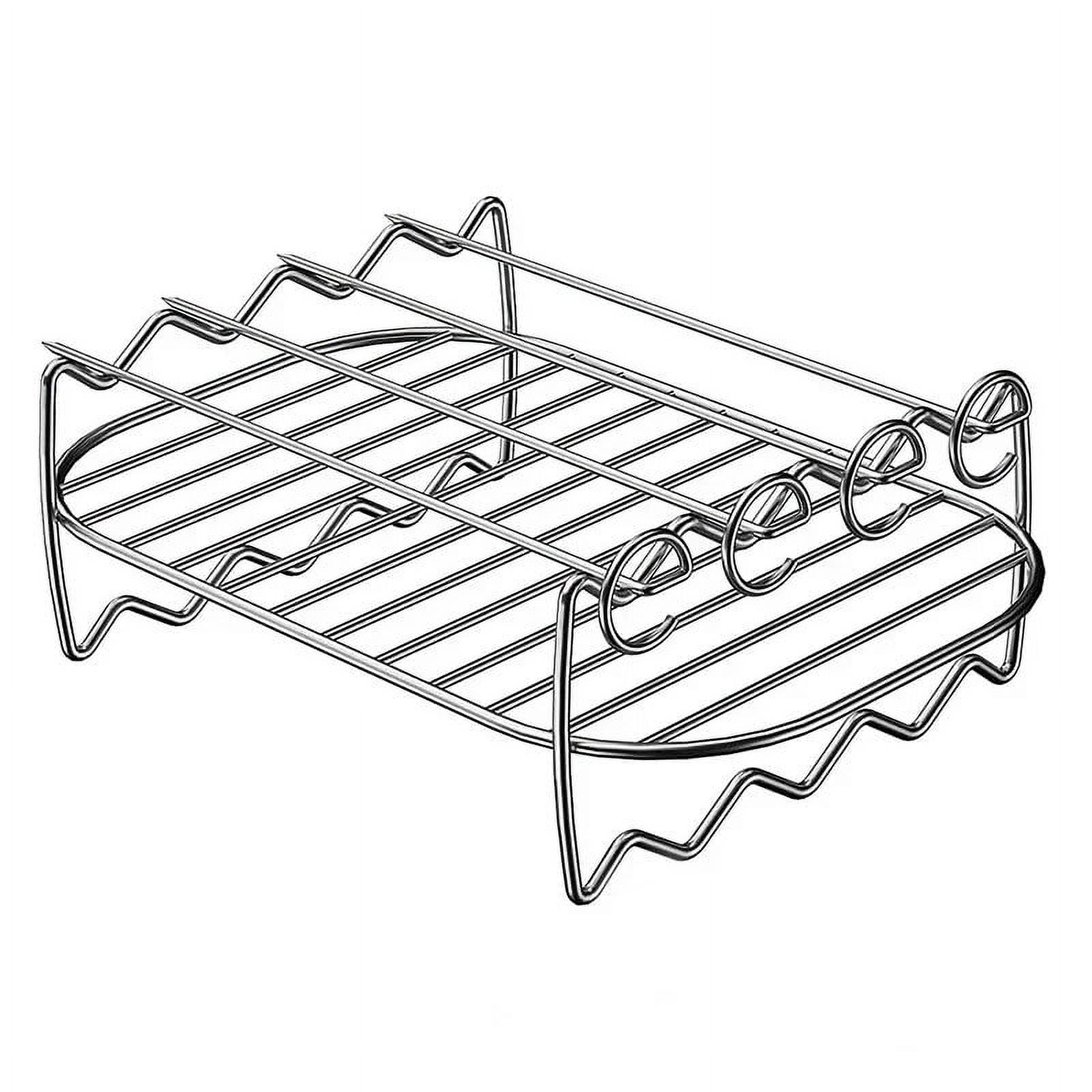 Kitchen Grill Air Fryer Rack for Ninja Dual Air Fryer with Barbecue