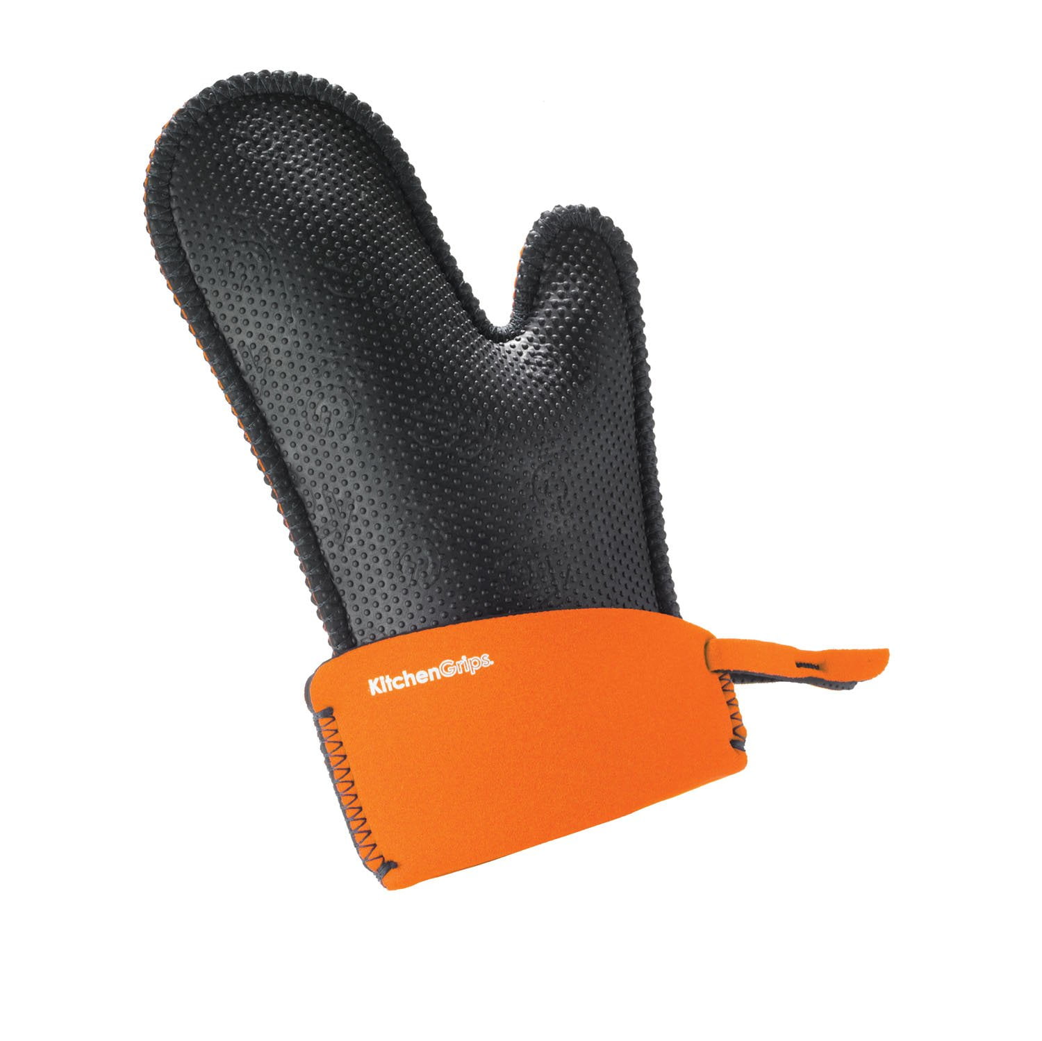 Small Orange and Black Silicone Chef's Mitt