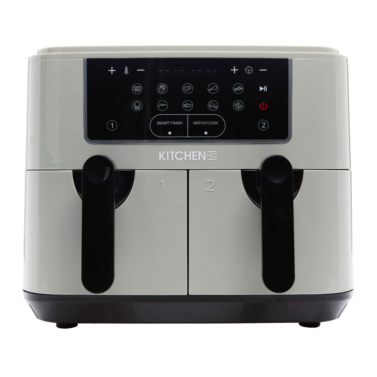 Kitchen HQ 10in1 9Quart Dual Air Fryer with Kebabs Refurbished