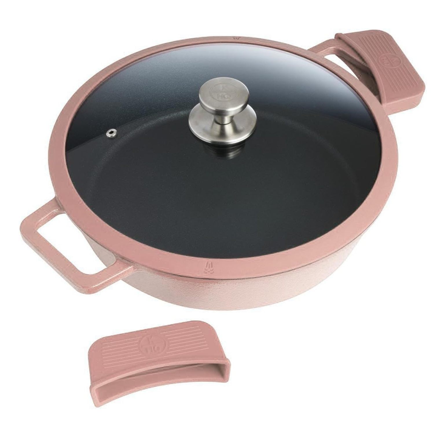 Kitchen HQ 4.5Quart Cast Iron Nonstick Braiser (Renewed)