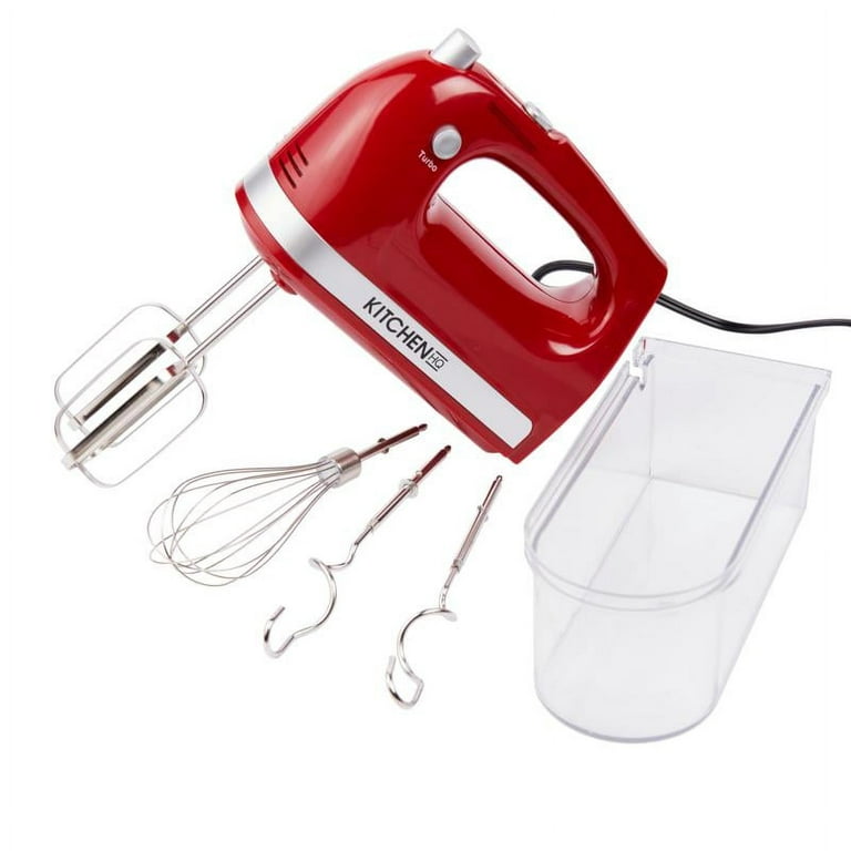 5-Speed Retro Red Hand Mixer with Paddle Attachment - Matthews Auctioneers