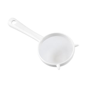 Kitchen Handheld Plastic Screen Mesh Tea Leaf Strainer Flour Sieve Colander-White,Small