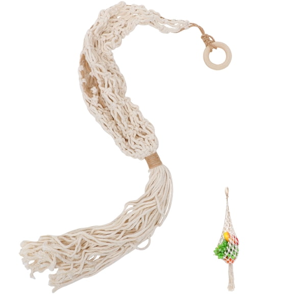 RENACLIPY Macrame Basket for Kitchen Hemp Rope 1Pack