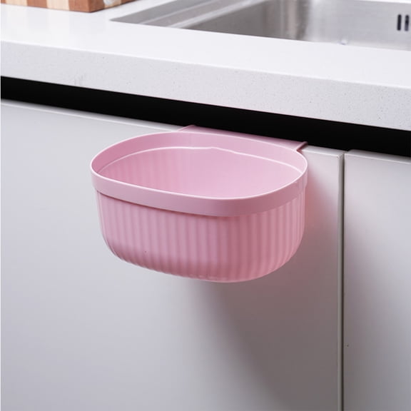 Kitchen Hanging Basket - Wall Mounted Storage Organizer for Cabinet Door or Bathroom Shelf - Multi-Purpose Sundry Basket for Pots, Pans, Utensils, Spices - Plastic Mesh Storage Bin for Home, Kitchen
