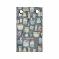 thumbnail image 1 of Kitchen Hanging Pocket Organizer, Modern Cooking Utensils Dishes Plates on Muted Backdrop Print, Printed Polyester Storage Bag with Pockets, 9" x 27", Multicolor, 1 of 2