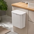 thumbnail image 1 of Kitchen Hanging Trash Can Large Capacity Garbage Basket Wall Mounted Trash Bin with Lid for Bathroom,9.36x4.92x9.88 inch, 1 of 7