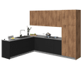thumbnail image 1 of Kitchen Harmony Collection Natural Teak & Black Color Base Size 8x10Ft Wide, 1 of 6