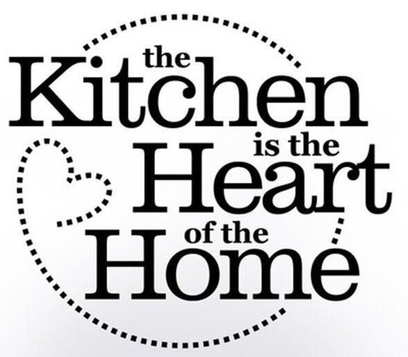 Kitchen Heart Of Home Circle Dot Wall Art Decal Quote Words Lettering