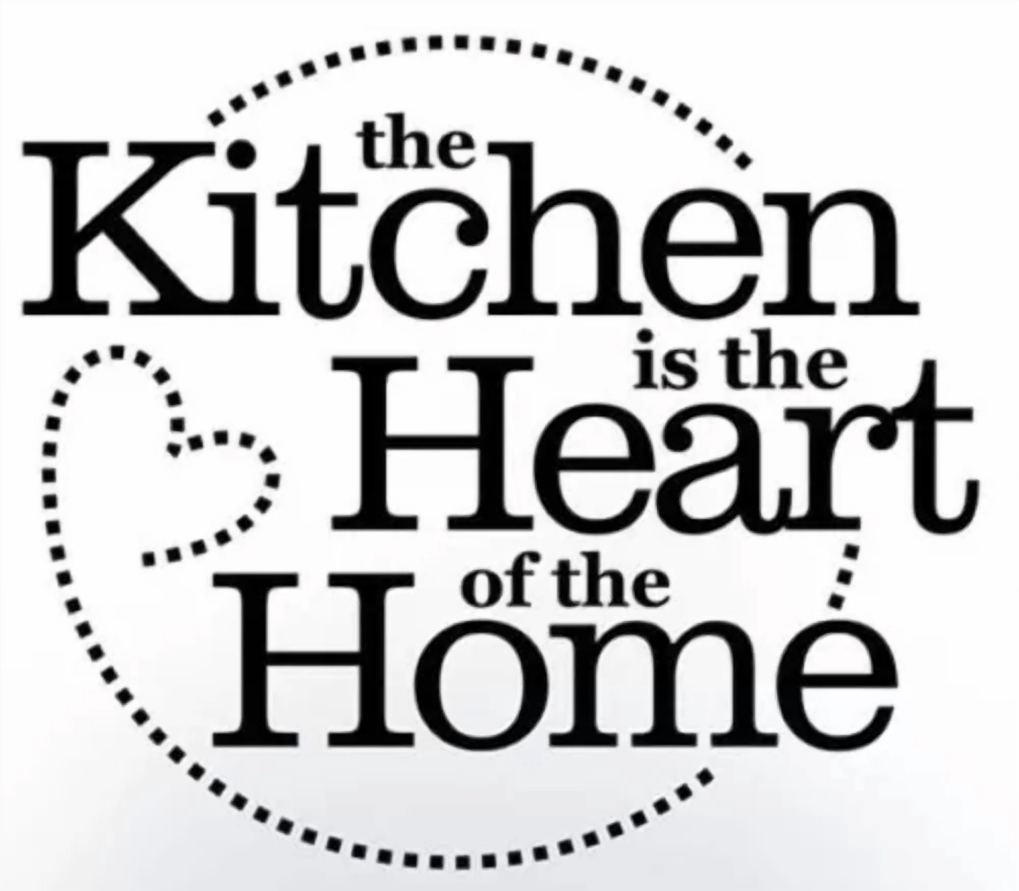 Kitchen Heart Of Home Circle Dot Wall Art Decal Quote Words Lettering ...