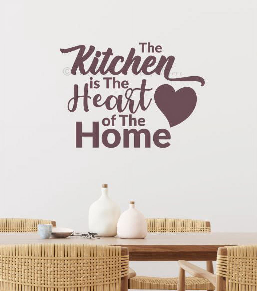 Kitchen Heart Of Home Wall Decals Stickers Quote Lettering Word Art ...