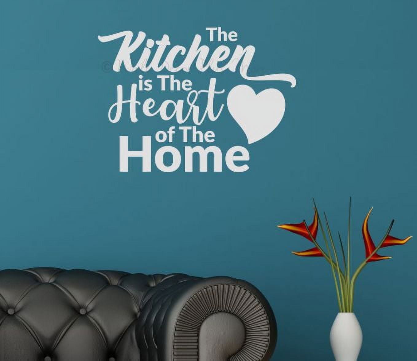 Kitchen Heart Of Home Wall Decals Stickers Quote Lettering Word Art ...