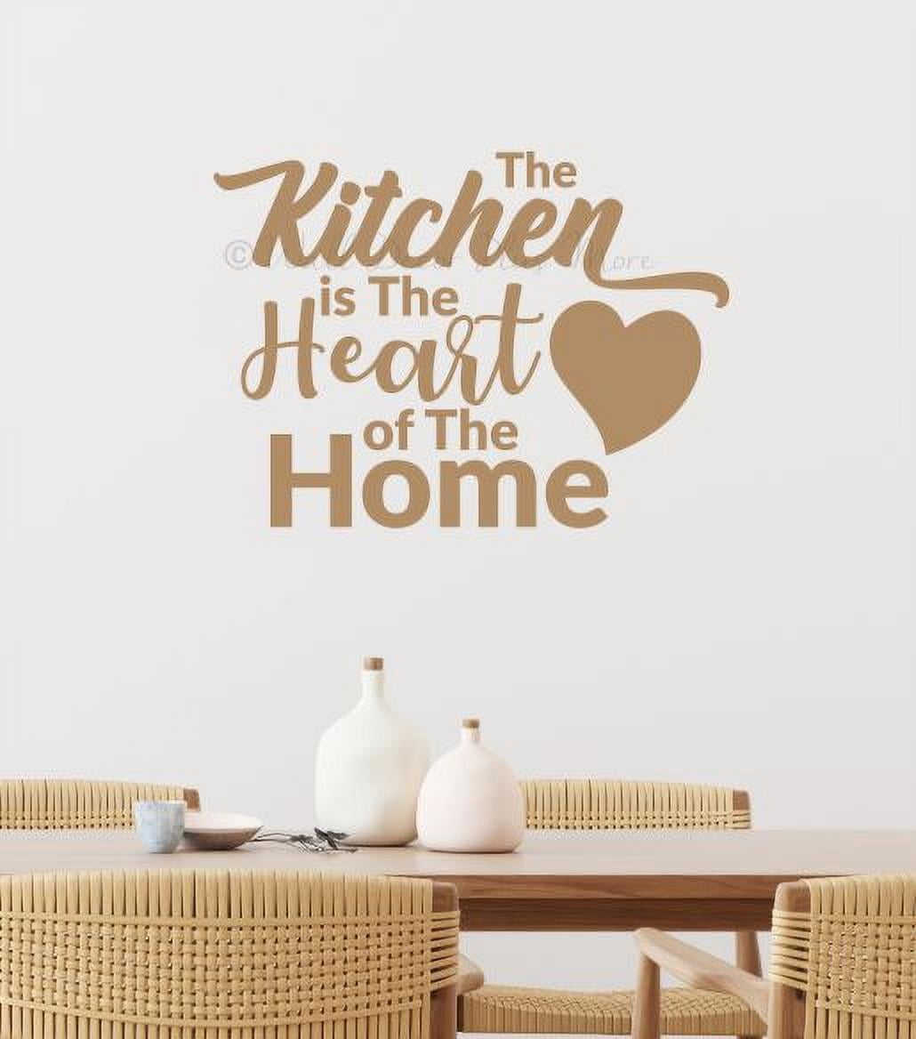 Kitchen Heart Of Home Wall Decals Stickers Quote Lettering Word Art ...