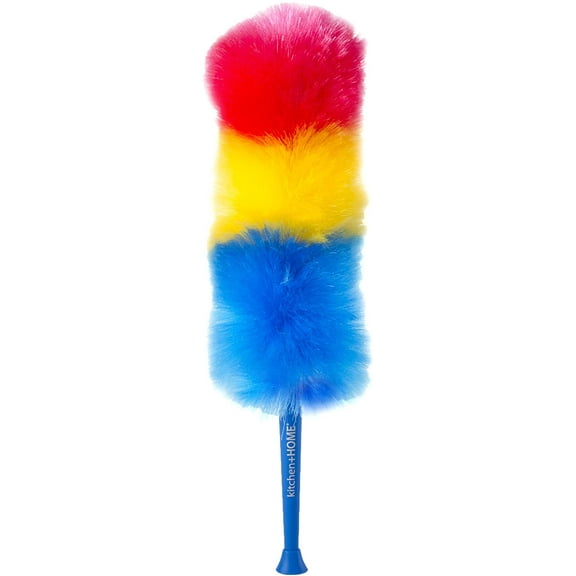 Kitchen + Home 23 inch Rainbow Static Duster - Electrostatic Feather Duster Attracts dust Like a Magnet!