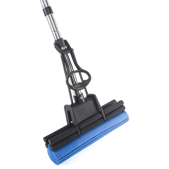 Kitchen + Home PVA Sponge Roller Mop, 11 Inch Quadruple Roller All Purpose Floor Cleaner