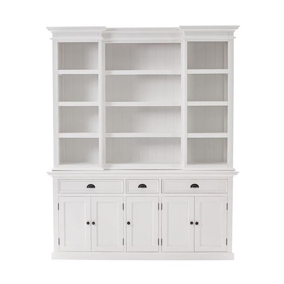 Kitchen Hutch Cabinet with 5 Doors & 3 Drawers
