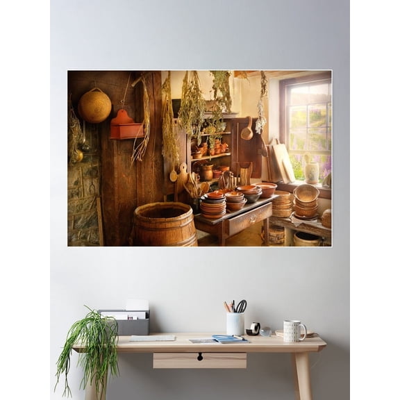 Kitchen - In A Wizards Kitchen Poster Wall Art, Modern Wall Decor For Living Room Bedroom, 8x12 UNFRAMED