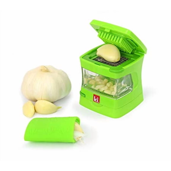 Kitchen Innovations Garlic-A-Peel Garlic Press, Crusher, Mincer, and Storage Container