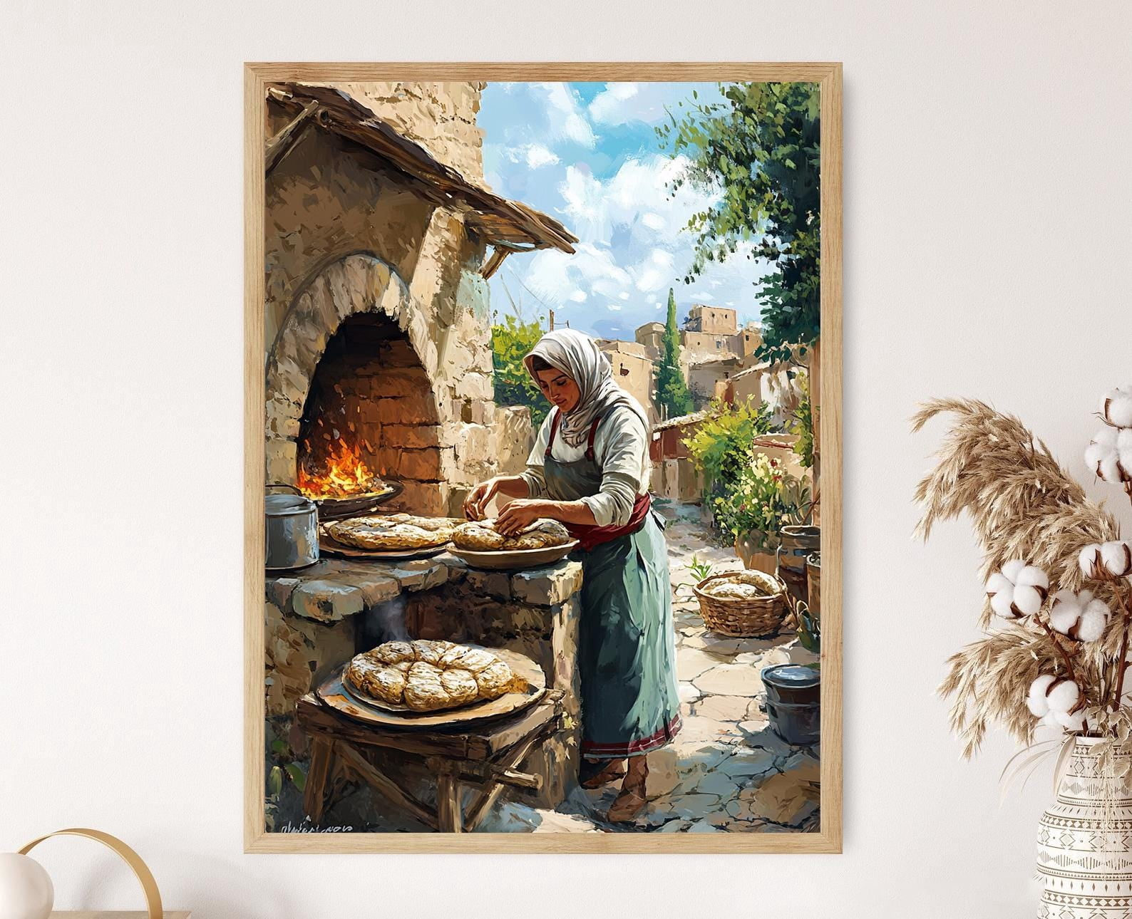 Iran Shop Sign Kitchen Iran Bread Making Art Persian Poster , Poster Print Only ...