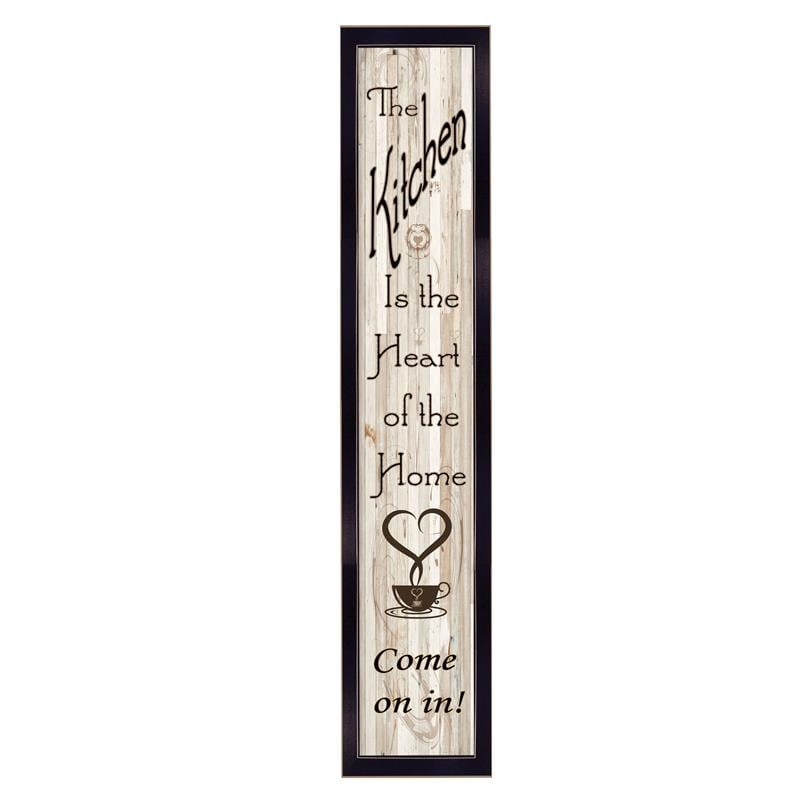 Rustic Black Framed Vertical Kitchen Quote Art