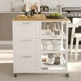Kitchen Island Cart,Industrial Kitchen Bar&Serving Cart Rolling on
