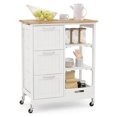 Kitchen Island Cart on Wheels with Storage, Versatile Rolling Cart with