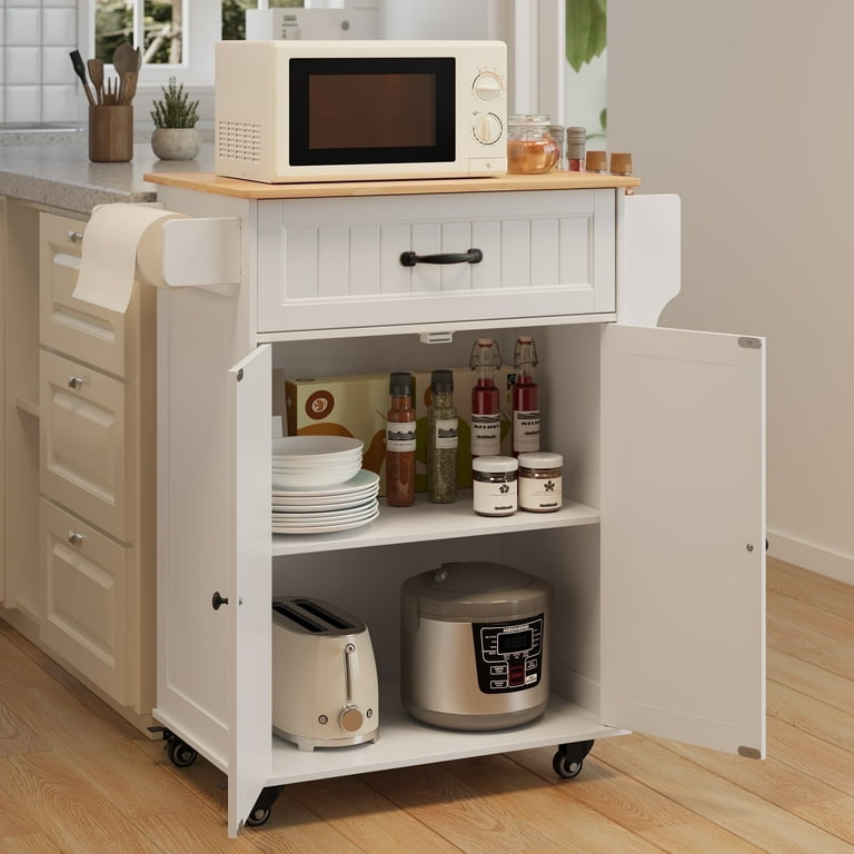 Lofka Movable Portable Rolling Kitchen Island: Storage Cart