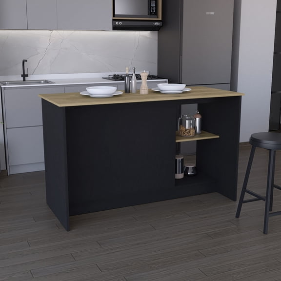 Kitchen Island | Countertop for Baking, Storage for Kitchen Tools | Engineered Wood Build | Alleviates Kitchen Storage Stress