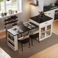 thumbnail image 1 of 83"Kitchen Island with Extendable Table for 2-6, Mobile Storage Island with Power Outlet, Kitchen Prep Table with Adjustable Shelvs,Spice Rack,Drawers, 1 of 9